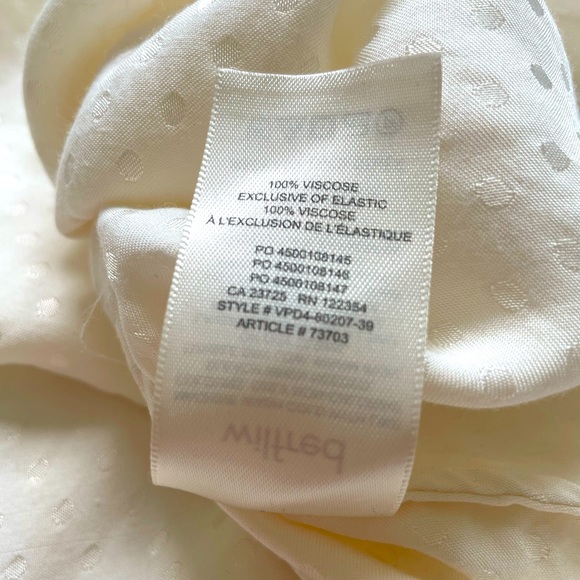 ARITZIA Wilfred mini babydoll dress white jacquard medium spaghetti strap - Picture 6 of 7